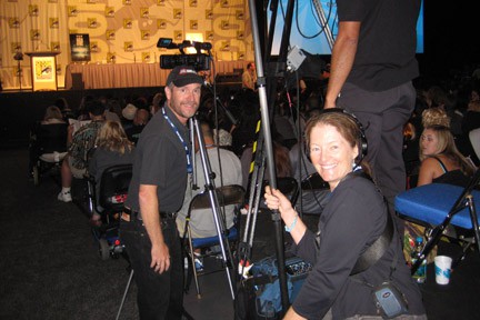 San Diego Video Production Crew DP Mark Schulze and Sound Technician Patty Mooney at SD Comic Con