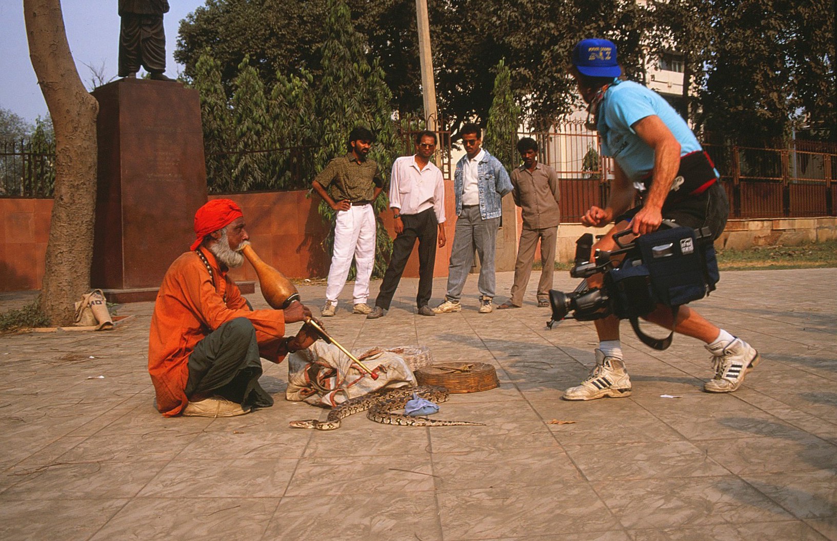 stock footage library snake charmer