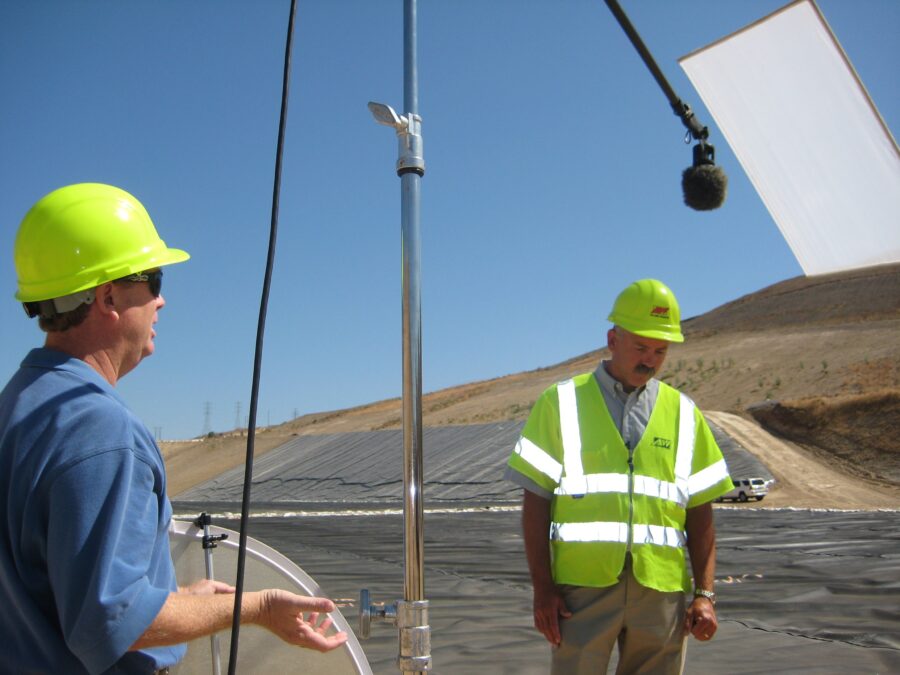 Johnnie Perkins and Neil Mohrs on video production at Otay Mesa landfill