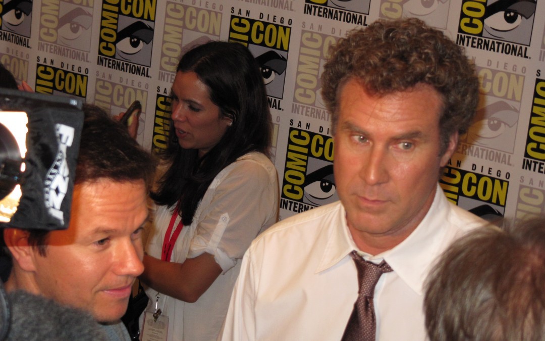 actors mark wahlberg and will ferrell interview at san diego comic con