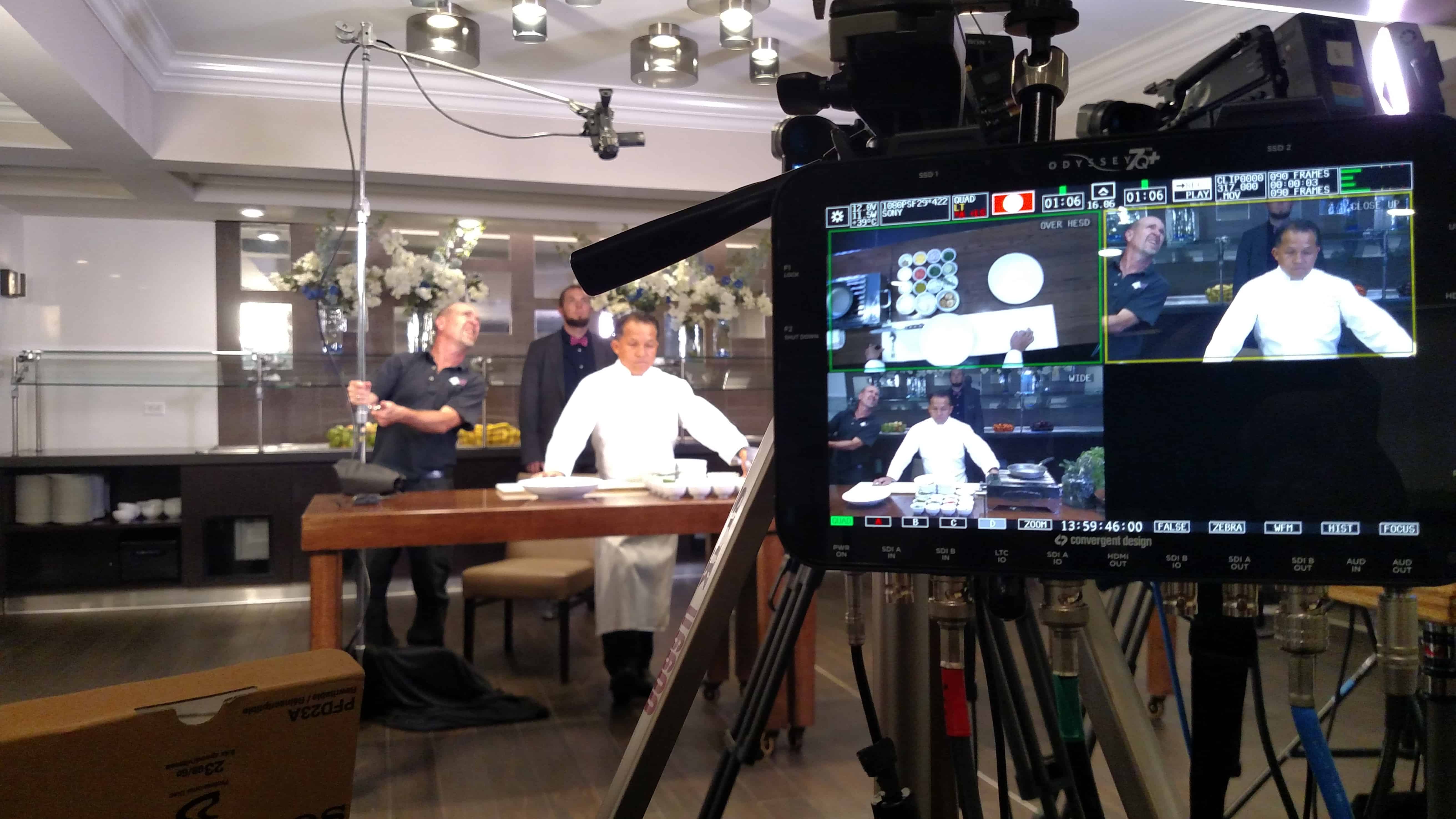 Chef Sutti on Hyatt Multi Camera Cooking Show