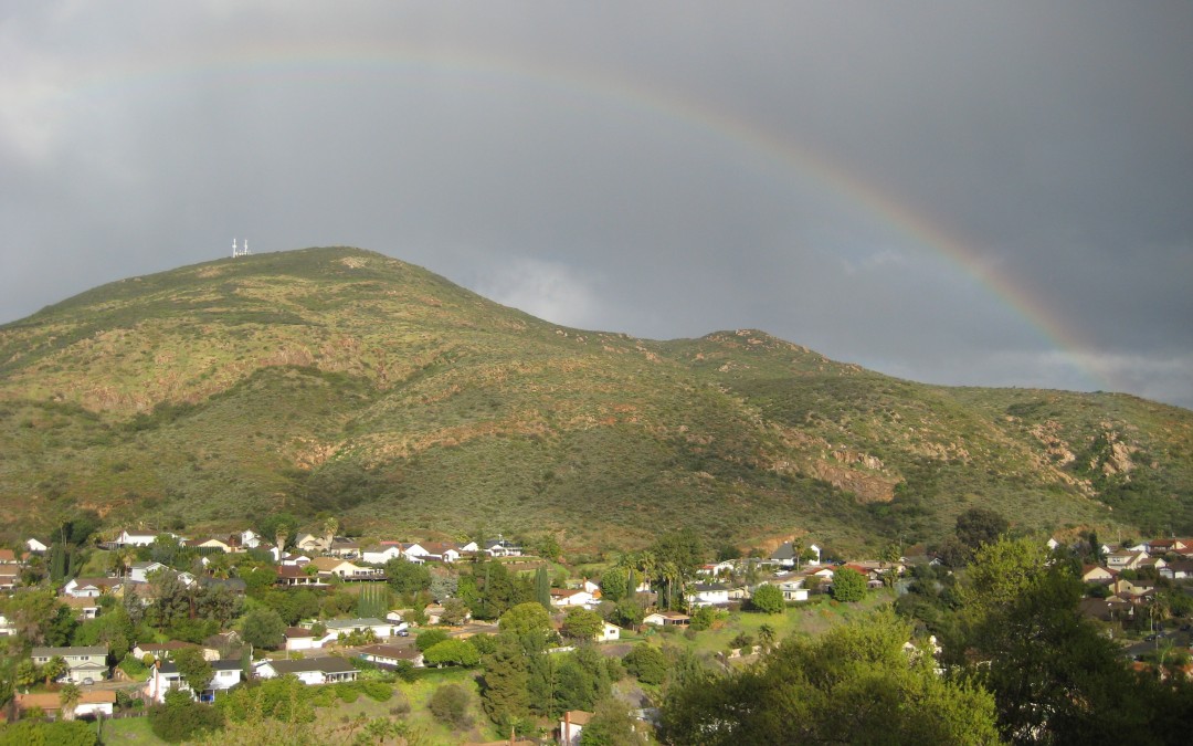 Cowles Mountain with Rainbow - Photo by Patty Mooney