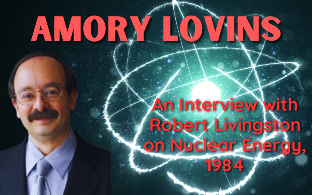 Amory Lovins, an influential energy expert is interviewed by Robert Livingston in 1984
