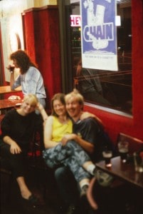 Patty and Mark in an Australian pub, 1990