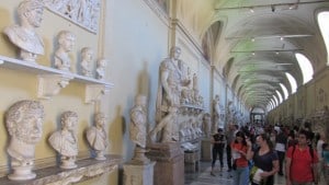 Vatican City Treasures hall of busts from Italy and Greece