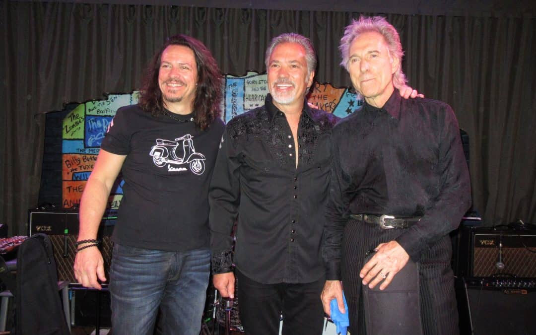 broadcast video shoot Patrick Guyton, Scott Edwards and Gary Puckett Cruisin' Gap - Photo by Patty Mooney of Crystal Pyramid Productions