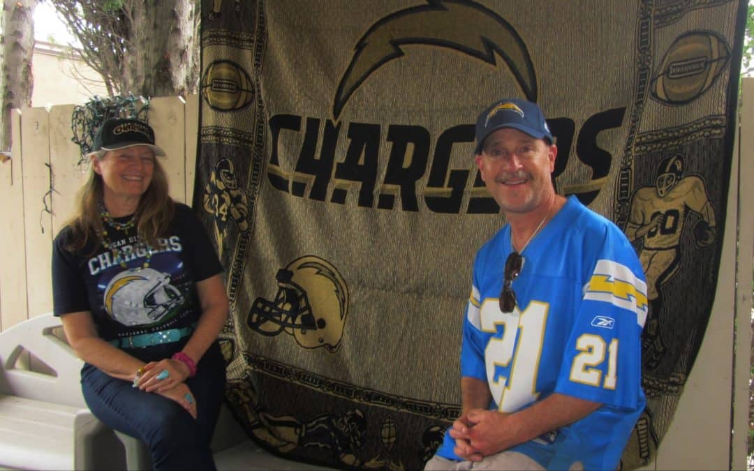 san diego chargers football fans patty mooney mark schulze mexican blanket