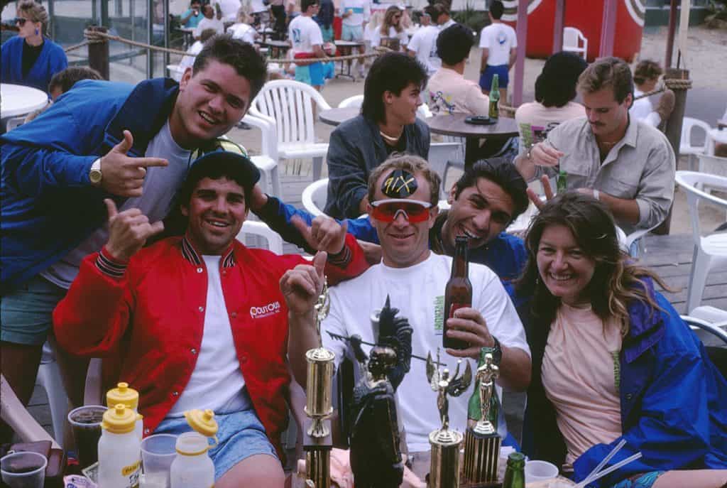 patty mooney with eyes wide mountain bike racers rosarito beach montana grande