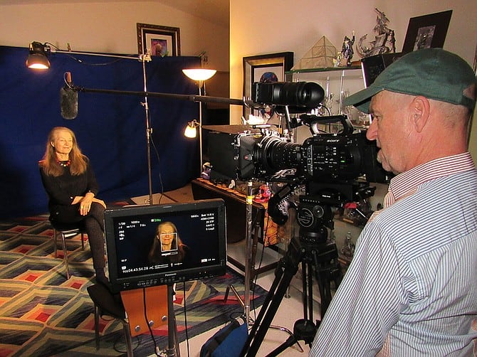 San Diego Video Production - married couple patty mooney and mark schulze in private studio