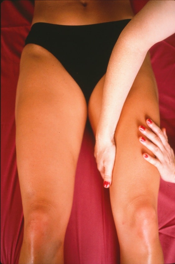 massaging thighs in massage for relaxation video