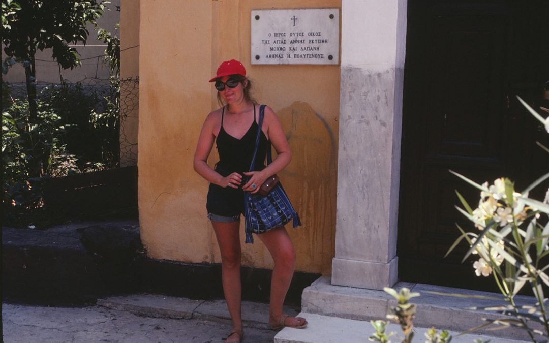 patty mooney at Acropolis in athens greece 1980