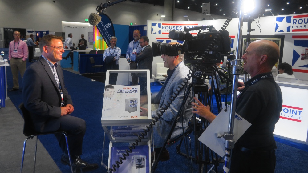interview on convention floor at drug store news at san diego convention center