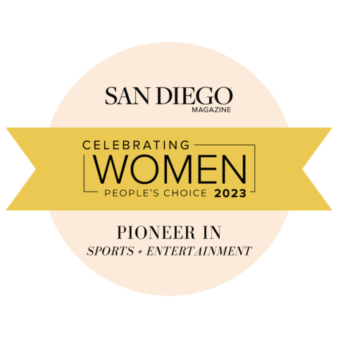 San Diego Magazine People's Choice Award goes to Patty Mooney as Pioneer in Sports & Entertainment