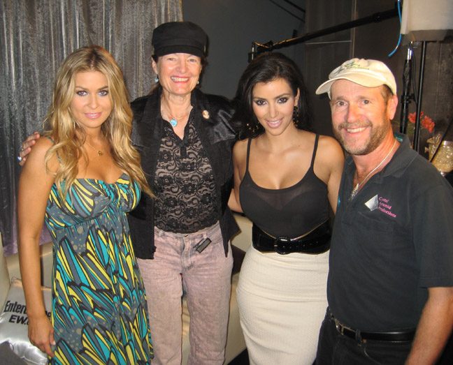 Carmen Electra and Kim Kardashian with Crystal Pyramid Productions