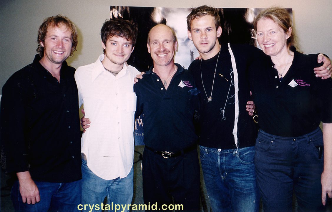 Billy Boyd, Elijah Wood and Dominic Monaghan with Crystal Pyramid Productions